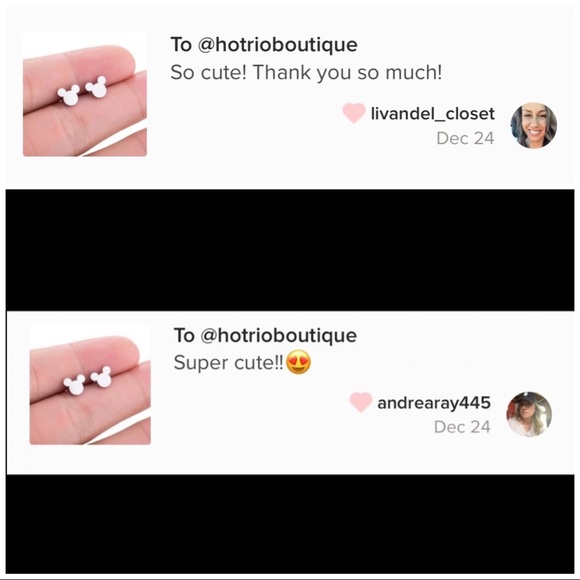 MICKEY SILVER Minimalist Stainless Steel Stud Earrings With Gift Bag - Picture 3 of 6